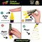 8 Multicolored Liquid Chalk Markers with Magnetic Blackboard, Stencils & Labels